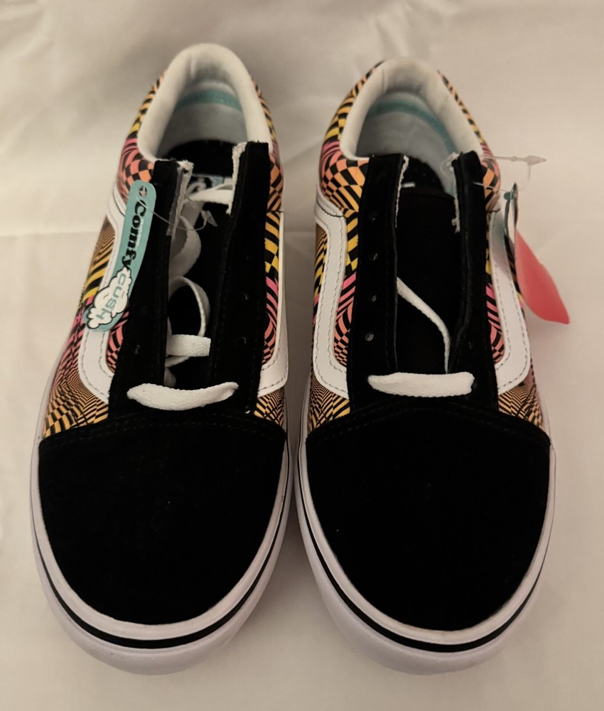 Vans Jr Unisex 5.5 Gradient Checking Comfycush Old School Multicolor Shoe Skater