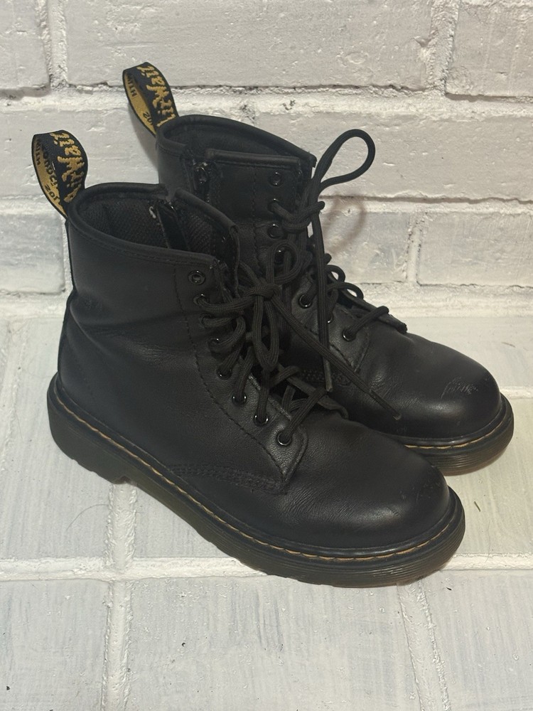 Dr. Martens 1460 Kids Size 2 Docs Combat Boots Black Zip