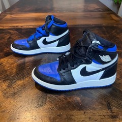Nike Air Jordan 1 High OG Royal Blue Black White Youth Kids Shoes Boys Size 3.5Y