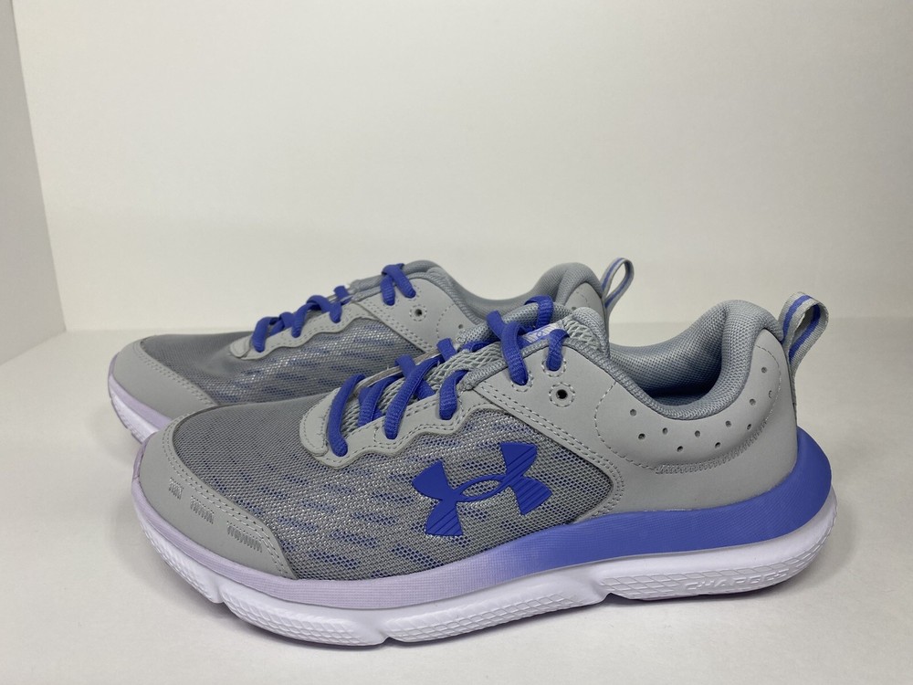 Under Armour Unisex-Child Grade School Assert 10 Running Shoe, Mod Gray-Nebula P