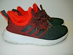 Adidas Kids Size 6 1/2 Black Red Mesh Fabric Light Weight