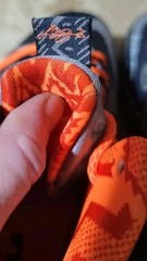 Nike LEBRON X (10) GS 6Y Dark & Light Sport Gray w orange BHM accents