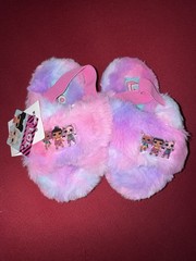 L.O.L. Surprise! Multicolor Faux Fur Slip-On Slippers Pink Purple Blue Size 8