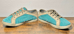 Keen Arcata Kid’s Canvas Lace Up Turquoise Casual Shoes Sz 6 US/ 5 UK