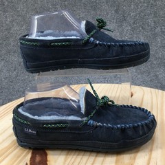 L.L.Bean Slippers Youth 4 Moccasin Blue Slip On Round Toe Flats Casual Comfort