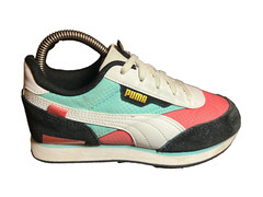 PUMA Future Rider Spring JR Shoes YOUTH 3C Black Pink Teal 381963-01