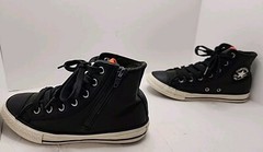 Converse Chuck Taylor All Star | Olive Green. Leather. Side Zip | Junior Sz 2