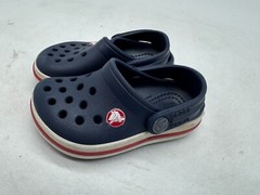 Crocs Crocband Clogs Kids Navy Red Rubber Slip-On Waterproof Comfort – C5