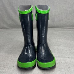 Bogs Kids Rainboot Solid Blue Green Waterproof Rubber Boots Outdoors Size 11