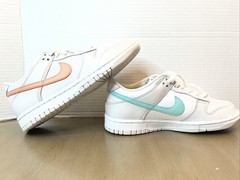 Nike Dunk Low Youth- White/Crimson Bliss Grade School Kids Shoes – No Box Top