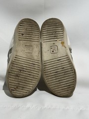 Veja Esplar Hook & Loop Kids Sneakers White Leather Suede Logo Size 12 EU 30