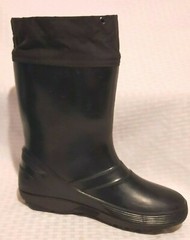 L.L. Bean Wellies- Black Rubber Boots -Sz Youth Sz 4 – No lining sock