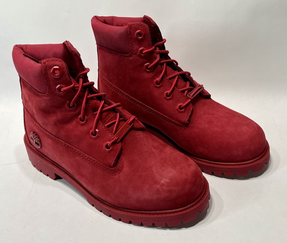 Timberland Waterproof Boots Medium Red Nubuck Size 5 M Junior 0A625Y Boxed NEW