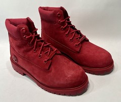 Timberland Waterproof Boots Medium Red Nubuck Size 5 M Junior 0A625Y Boxed NEW