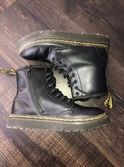 Dr Doc Martens Air Wair Boots Kids Size 12 Punk Goth ZAVALA J