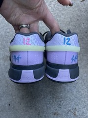 Kids Size 5Y Nike Ja 1 GS ‚Personal Touch‘ Grey Purple Shoe DX2294 002 NEW