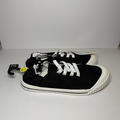 Wonder Nation Black Casual Bump Toe Unisex Sneakers Size 2 – New