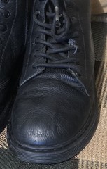 Doc Dr Martens 1460 Pascal Mono J Black Leather 8-Eye Combat Boots Youth Size 3