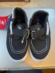 Beverly Hills Polo Club ~ Little Boys ~ Black Boat Sneaker ~ Sz 7 ~ New