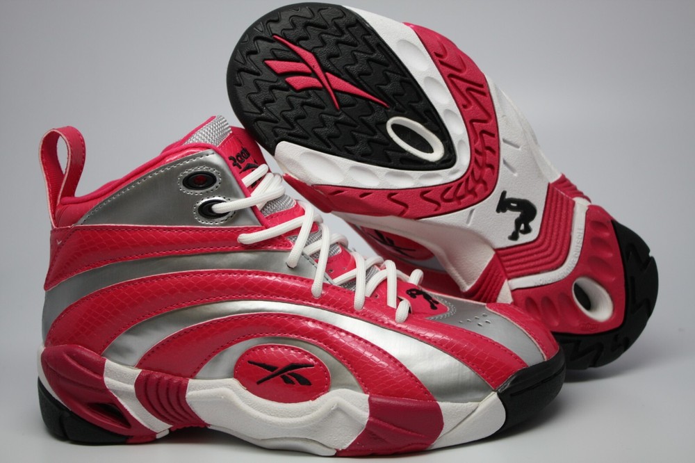 Reebok Shaqnosis OG Grade School Silver/Pink/White V53880 Big Kids Sz 4.5