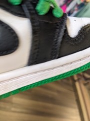 Air Jordan 1 Retro High OG Size 7C Green Black & White Basketball Dunks