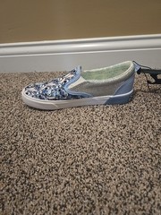 Ground Up Disney Lilo Stitch Silver And Blue Glitter Slip On Shoes Youth Size 6