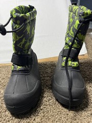 Northside Youth Thinsulate Winter Boot Nylon Faux Fur Black Green US SIZE 5