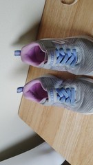 SKECHERS Gray Blue Pink Unisex Kids Athletic Sneaker SN 303533L US Size 13.5