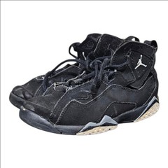 Nike Air Jordan True Flight Black Metallic Silver Sneakers Size 13C 343796-010