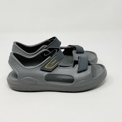 Crocs Swiftwater Expedition Boys Girls Kids Junior Size 3 Gray Summer Beach Shoe