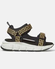 VERSACE Kids Mini Me Greca Neoprene Strap Sandals, Size 31 EU/13 Child US, $450