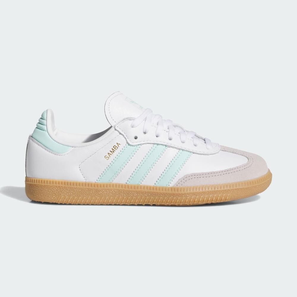 Adidas Samba OG Kids Cloud White Flash Aqua Gum Sneakers JP5481