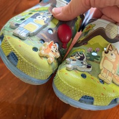 Crocs Bluey Bingo Kids Classic Clogs Blue Green J2 Jibbitz Charms Shoes