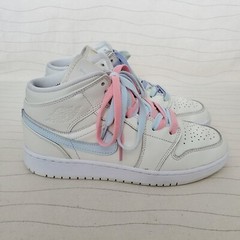 Nike Youth Air Jordan 1 Phantom Mid Multicolor Swoosh(GS) Shoes 555112-035 Sz 6Y