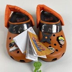 CROCS Orange NARUTO SHIPPENDUN Children Size C11 C12 C13 J2 J3 Lights Up NWT