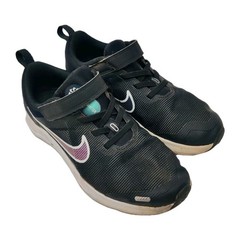 Nike Downshifter Size 1Y DM4193003 Black Smoke Grey White With Holographic Logo