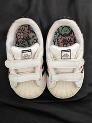 ADIDAS Kevin Lyons X Superstar Create Your Future Vellcro Sneakers Toddler Sz 5