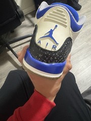 Retro 3 Racer Blue Size 7y with Flaws