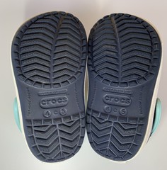 Crocs Kids Crocband II Clogs, Children’s Size 4/5, C4/C5, Navy /Ice Blue ☆