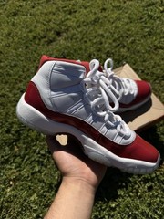 Jordan Air Jordan 11 Retro GS White Red Athletic Sneakers Unisex Kids 6Y