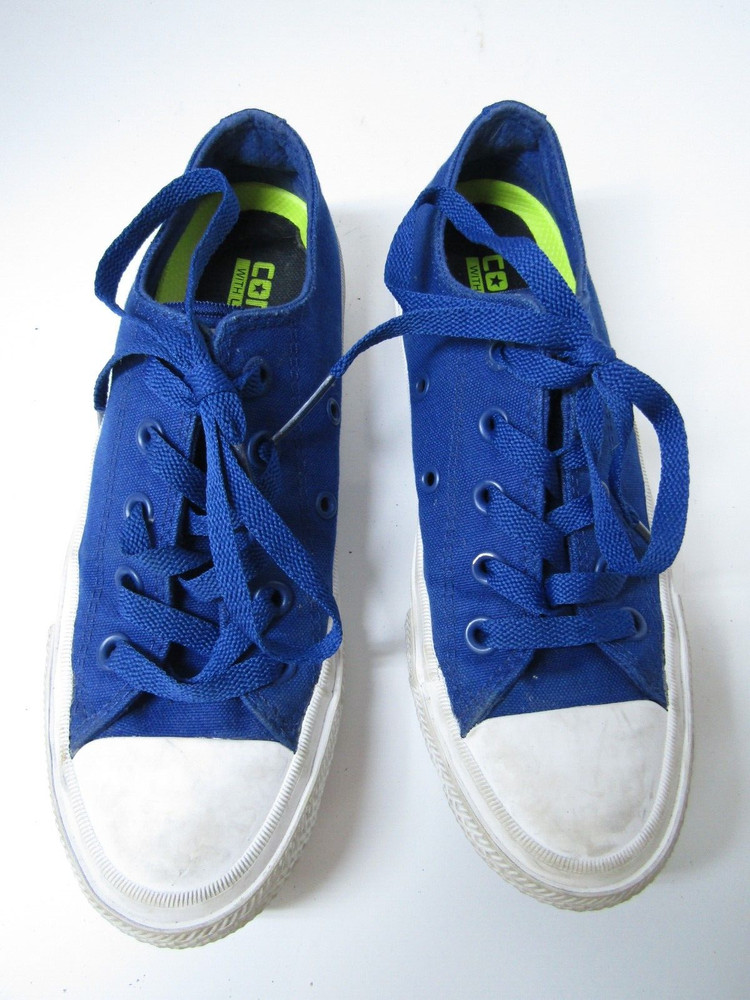 Converse Chuck Taylor All Star II OX Sneaker 250152C Size 3.5 Br Blue Lunarlon