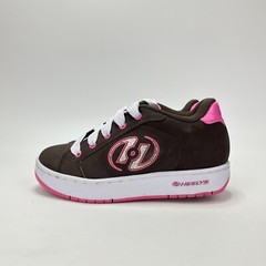 Heelys Roller Brown Pink White Laces 7348 Shoes Sneaker Youth Size 3