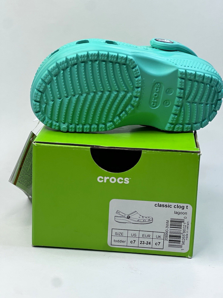 Crocs Classic Clog Toddler Clog Sandals Lagoon US 7 (EU 23-24) Slip On