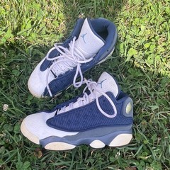 Nike Air Jordan Retro 13 Flint Blue Grey White PS Size 1y Shoes 414575-404