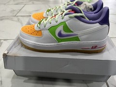 Nike Air Force 1 LV8 (GS) White green Yellow Purple FD1035-100 Kid’s 4Y