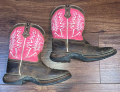 Durango Boot Dwbt093 Lil‘ Let Love Fly Boot Pink Tan Brown Youth Girl Sz 12 M