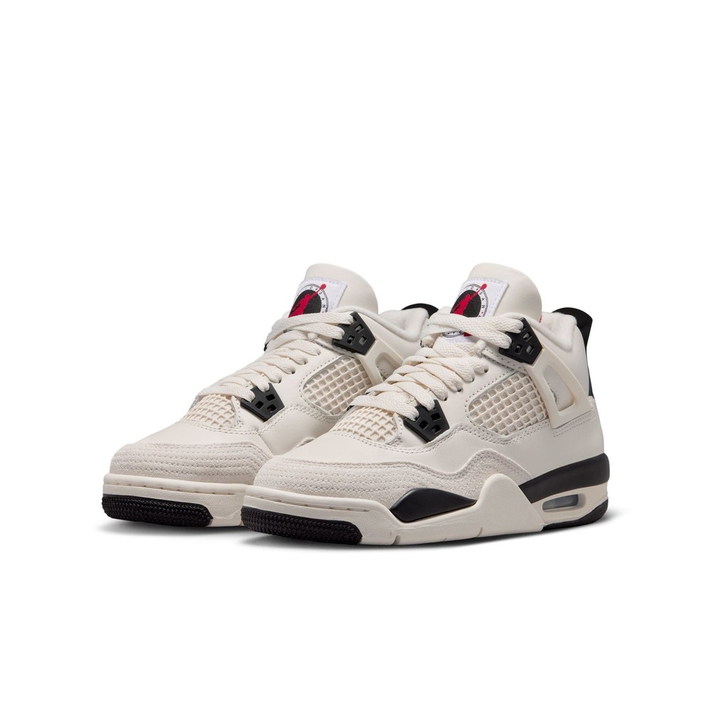 GRADE SCHOOL AIR JORDAN 4 RETRO FLIGHT CLUB_SAIL/BLACK-RED IM4026-100-SIZE 4