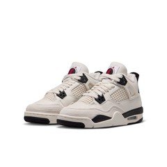 GRADE SCHOOL AIR JORDAN 4 RETRO FLIGHT CLUB_SAIL/BLACK-RED IM4026-100-SIZE 4
