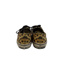 Vans Authentic Leopard Print Low Top Sneakers Kids Size 3.0 Tan Black Animal