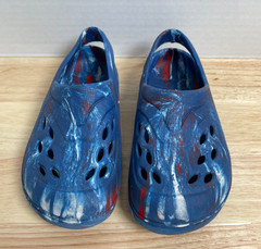 Unbranded Red Blue White USA Made Toddler Unisex Slip On Sandal Shoes Sz 11